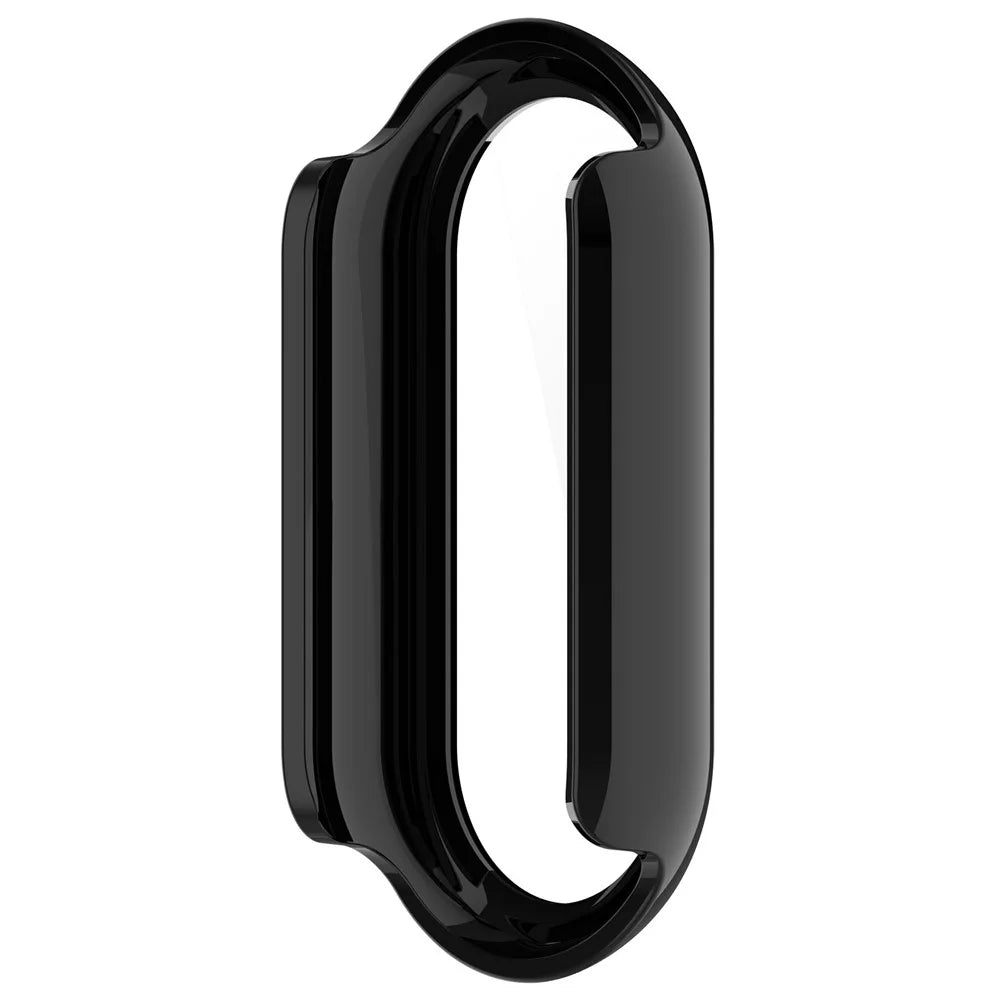 For Xiaomi Smart Band 10 / 10 NFC Watch Case PC Frame Cover with Tempered Glass Screen Film - Black - 5