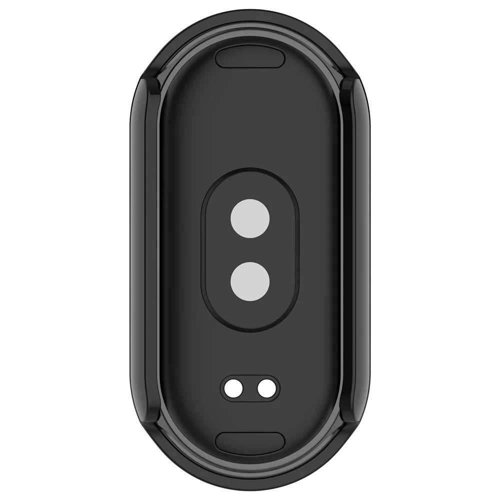 For Xiaomi Smart Band 10 / 10 NFC Watch Case PC Frame Cover with Tempered Glass Screen Film - Black - 7
