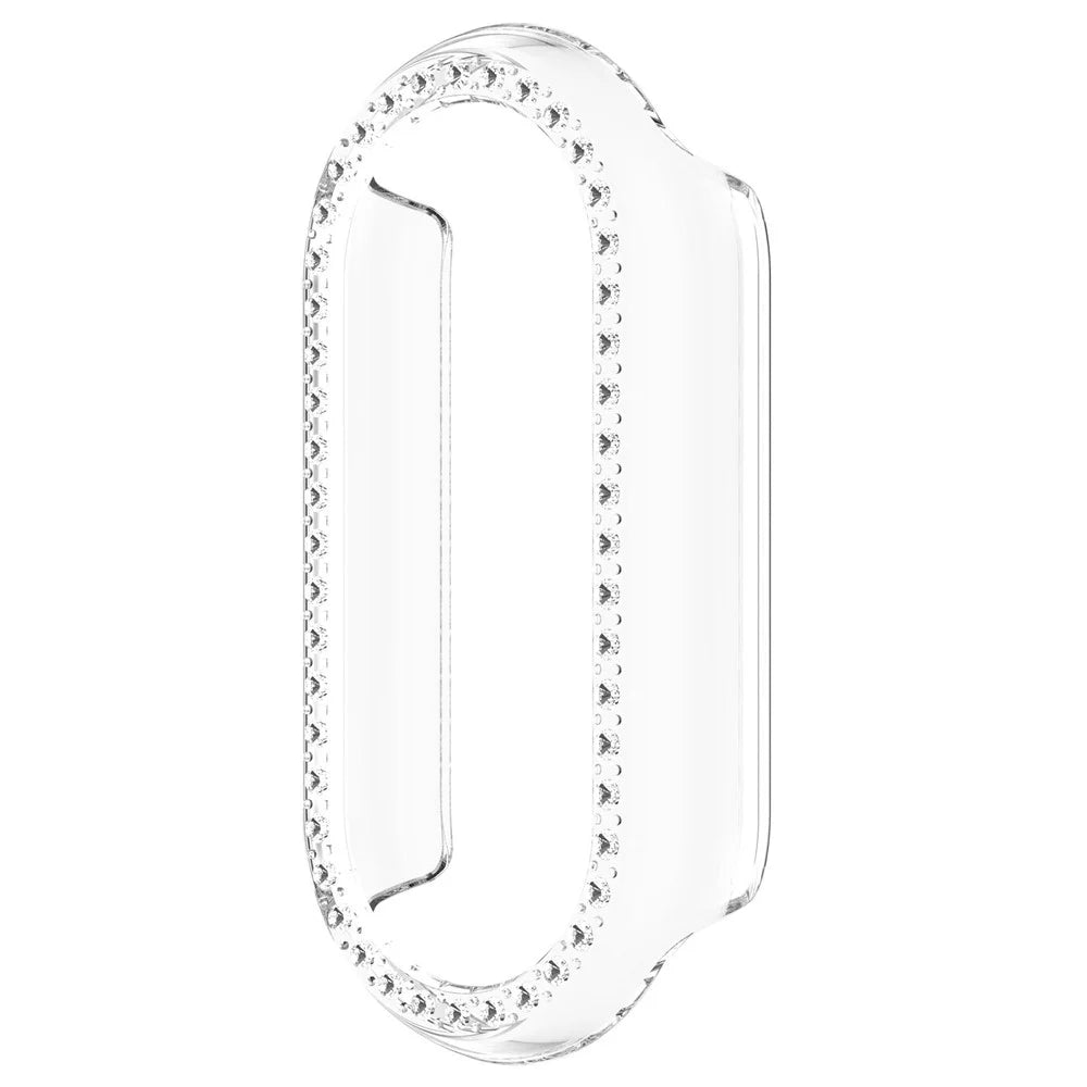 For Xiaomi Smart Band 10 / 10 NFC Clear Watch Case Rhinestone Decorative Hollow Design PC Watch Cover - 4