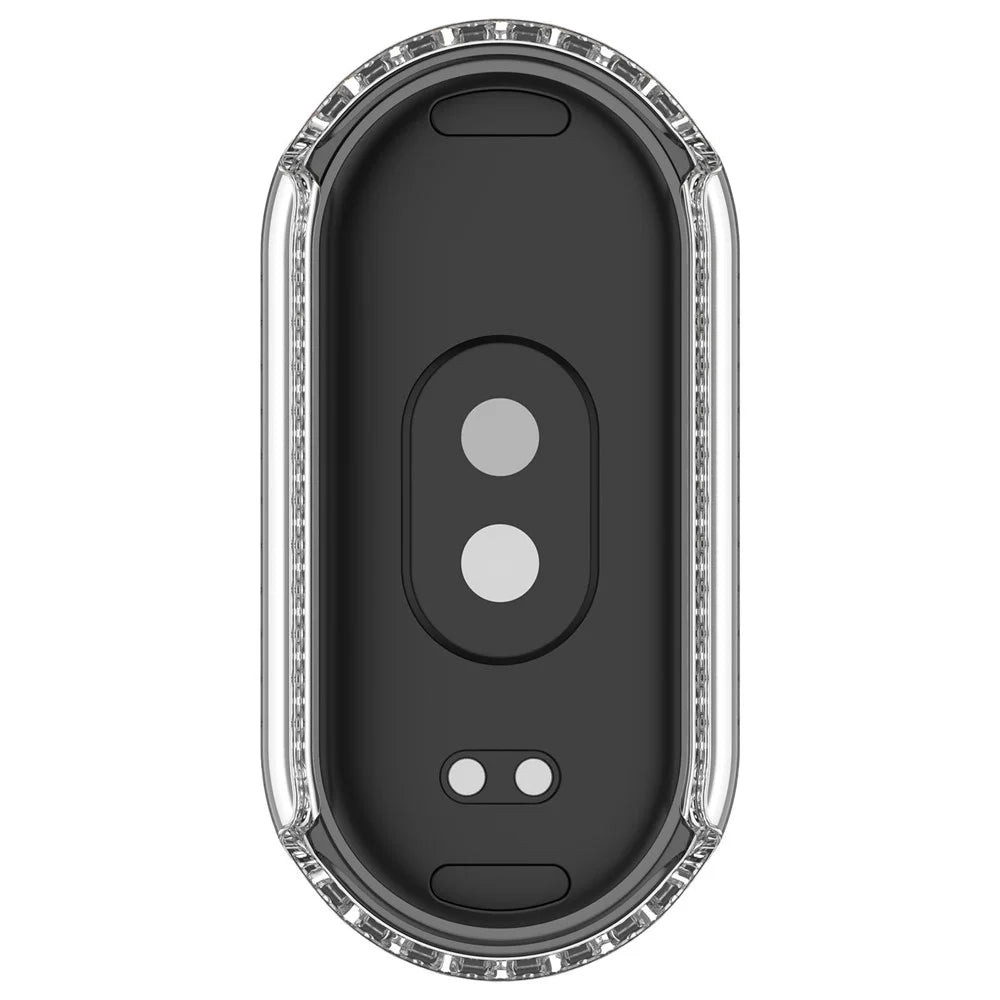 For Xiaomi Smart Band 10 / 10 NFC Clear Watch Case Rhinestone Decorative Hollow Design PC Watch Cover - 7