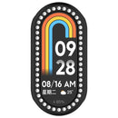 For Xiaomi Smart Band 10 Ceramic / 9 Ceramic / 8 Watch Case Rhinestone Decor Hollow Electroplating PC Watch Cover - Black - 6