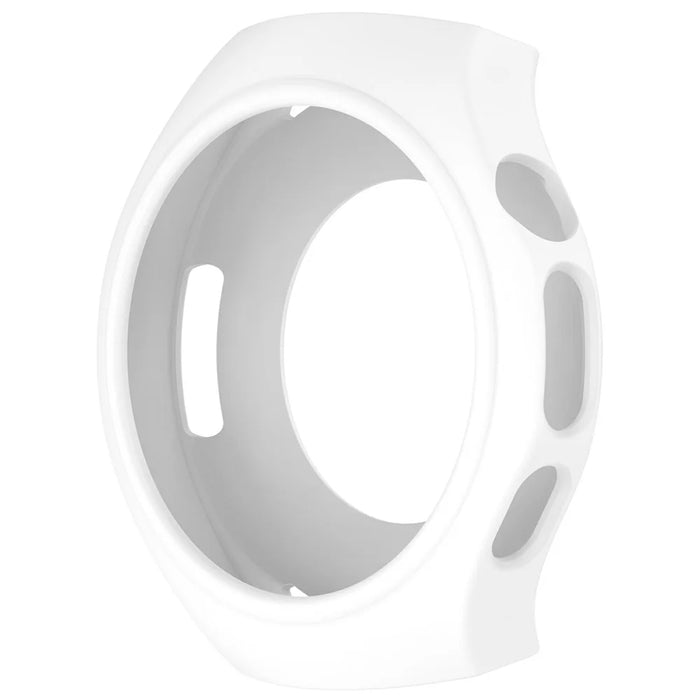 For Huawei Watch 5 42mm Watch Case Soft Silicone Hollow Watch Frame Cover - White - 4