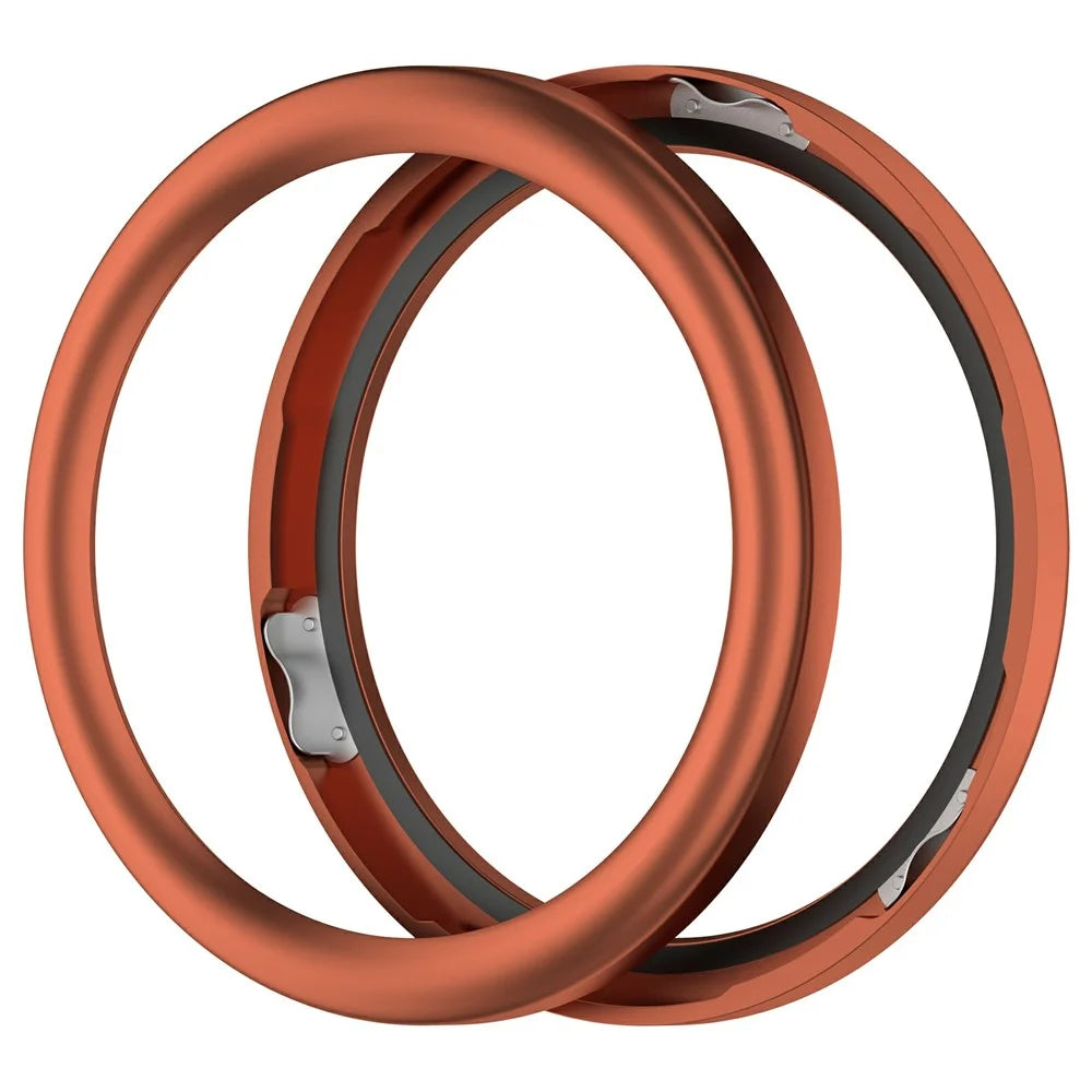 For Nothing CMF Watch Pro 2 Metal Watch Bezel with Screen Protector Round Arc Design Smartwatch Ring - Orange - 4