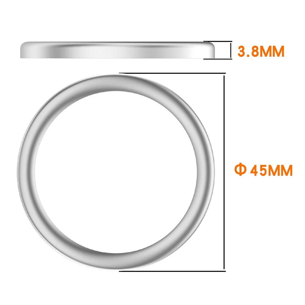 For Nothing CMF Watch Pro 2 Metal Watch Bezel with Screen Protector Round Arc Design Smartwatch Ring - Orange - 6