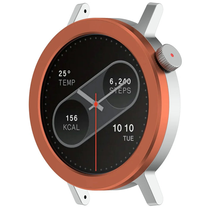 For Nothing CMF Watch Pro 2 Metal Watch Bezel with Screen Protector Flat Design Smartwatch Ring - Orange - 3