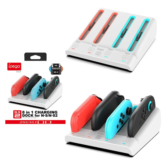 IPEGA PG-SW2080 Charging Dock for Nintendo Switch 2 / Switch OLED / Switch Joycon 4 Slots Charging Station - 6