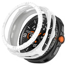 For Samsung Galaxy Watch8 Classic 46mm Protective Case Set with Bezel Ring TPU Shockproof Watch Cover - White - 1