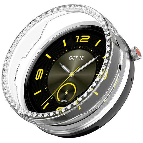 For Honor Watch Fit Elegant Edition Clear Watch Case Rhinestone Decorative Hollow Design PC Watch Cover - 1