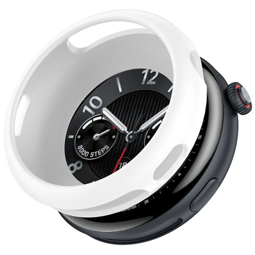 For vivo Watch 5 / 5 eSIM / iQOO Watch 5 Watch Case Soft Silicone Hollow Watch Frame Cover - White - 1
