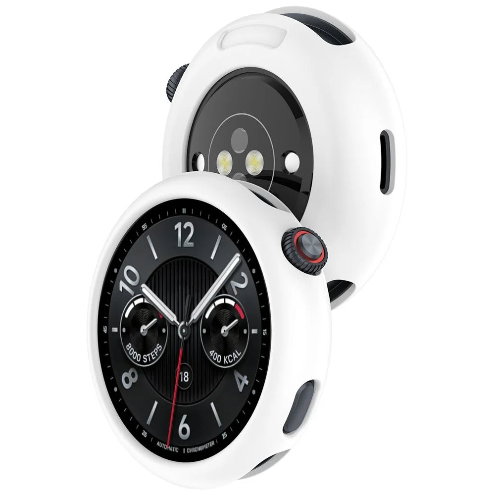 For vivo Watch 5 / 5 eSIM / iQOO Watch 5 Watch Case Soft Silicone Hollow Watch Frame Cover - White - 2