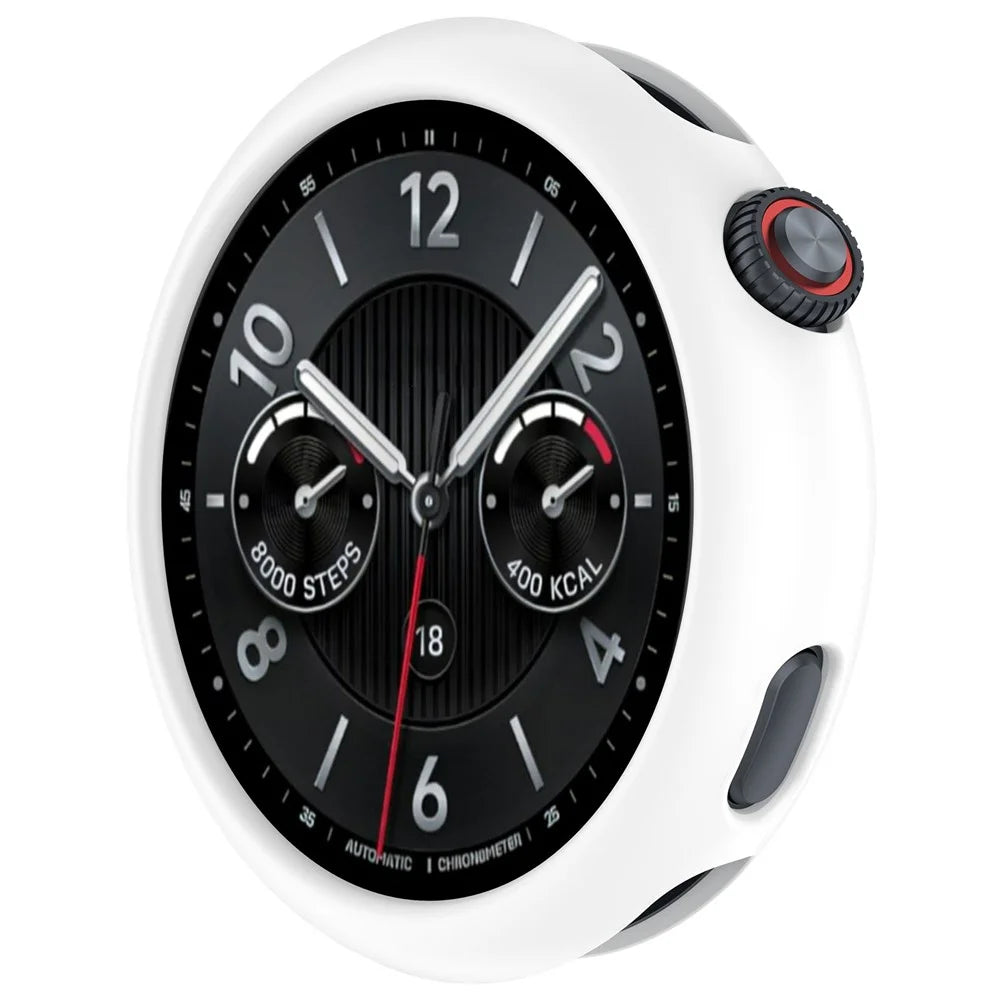 For vivo Watch 5 / 5 eSIM / iQOO Watch 5 Watch Case Soft Silicone Hollow Watch Frame Cover - White - 3