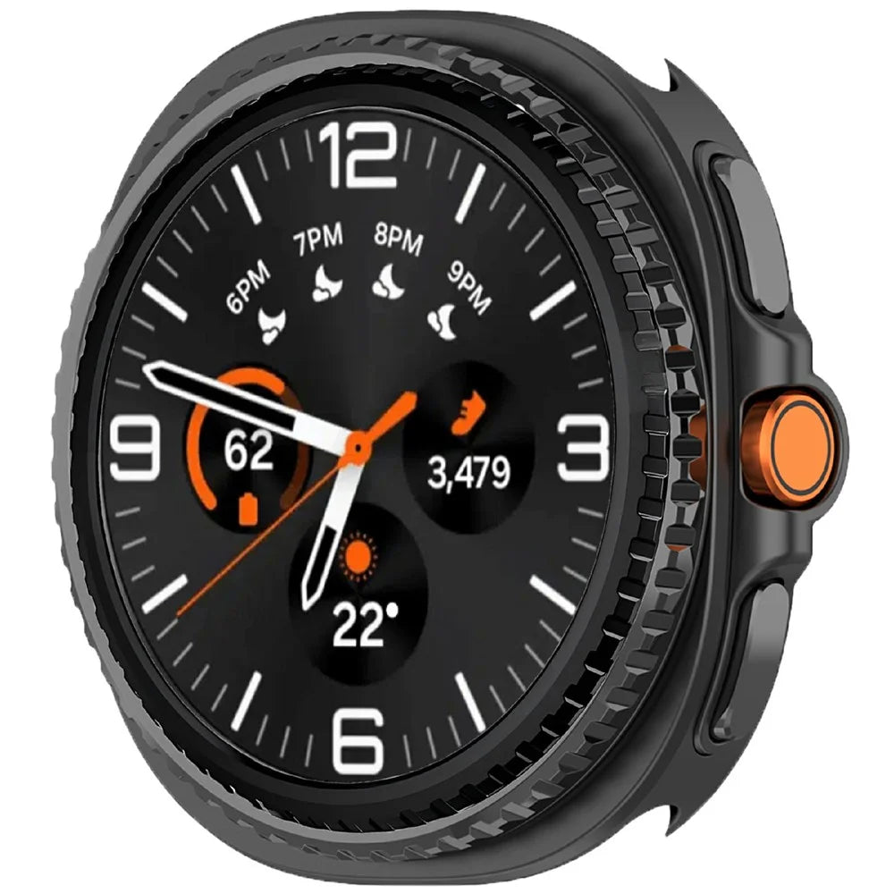 For Samsung Galaxy Watch8 Classic 46mm Watch Bezel Scratch Resistant Metal Protective Ring - Electroplated Black - 2