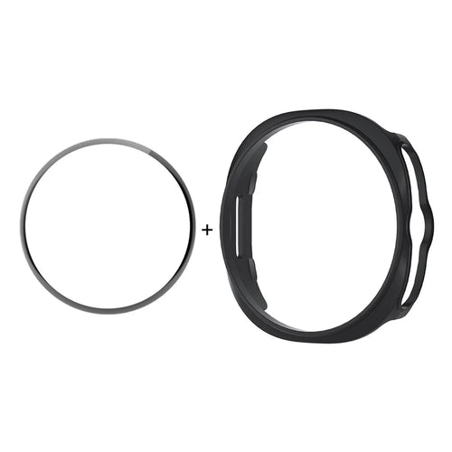 ENKAY HAT PRINCE For Samsung Galaxy Watch8 Classic 46mm Case PC Watch Cover with PMMA Screen Film - Black - 1