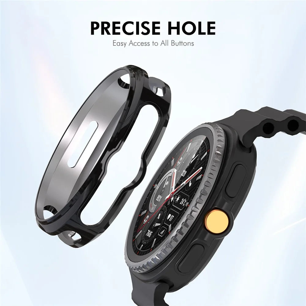 ENKAY HAT PRINCE For Samsung Galaxy Watch8 Classic 46mm Case with PMMA Screen Film TPU Watch Cover - Black - 5