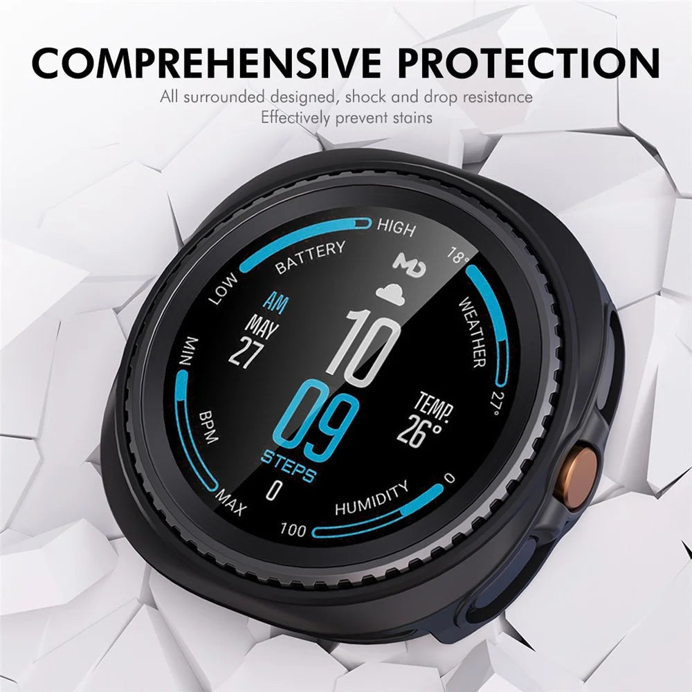 ENKAY HAT PRINCE For Samsung Galaxy Watch8 Classic 46mm Case with PMMA Screen Film TPU Watch Cover - Black - 6