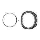 ENKAY HAT PRINCE For Samsung Galaxy Watch8 40mm Case with PMMA Screen Film Rhinestone Decor PC Watch Cover - Black - 1