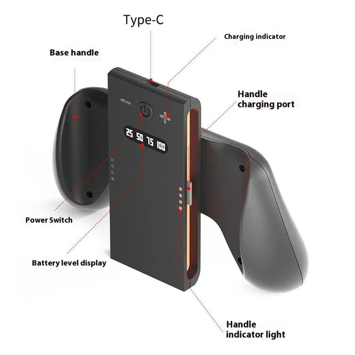 IPLAY HBS-2827 For Nintendo Switch 2 Joy-Con Controller Charging Grip Detachable Charging Dock - 4