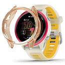 For Garmin Forerunner 570 47mm Protective Watch Case TPU Hollow Cover - Transparent Orange - 1