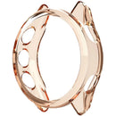 For Garmin Forerunner 570 47mm Protective Watch Case TPU Hollow Cover - Transparent Orange - 2