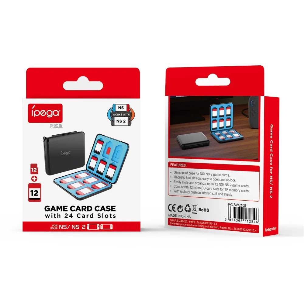 IPEGA PG-SW2108 For Nintendo Switch 2 Magnetic Game Card Storage Case Holds 12 Game Cards and 12 TF Cards - 5