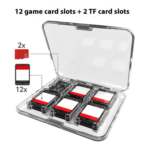 IPEGA PG-SW2107 For Nintendo Switch 2 Transparent Magnetic Game Card Storage Case Holds 12 Game Cards and 2 TF Cards - 2