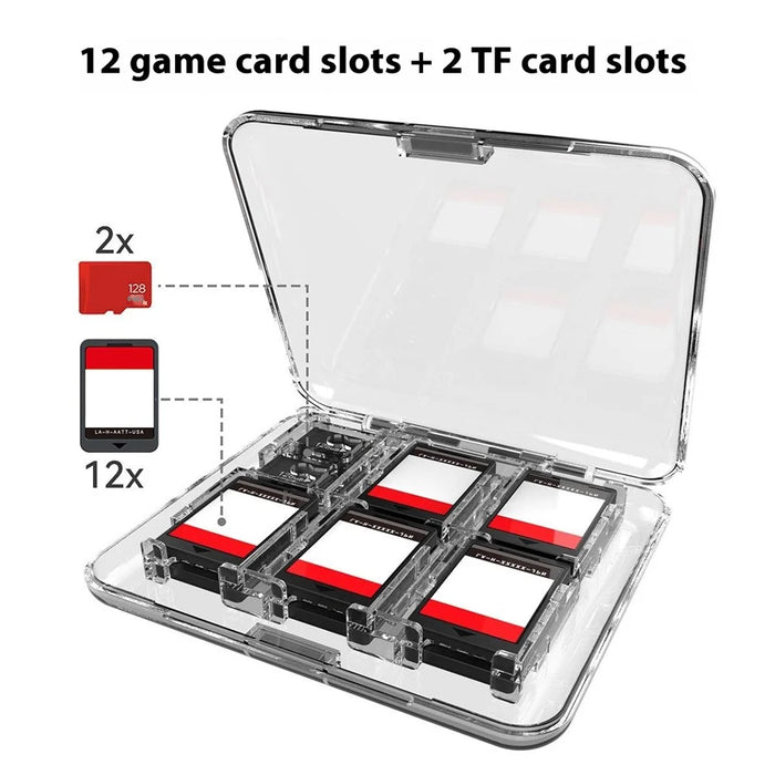 IPEGA PG-SW2107 For Nintendo Switch 2 Transparent Magnetic Game Card Storage Case Holds 12 Game Cards and 2 TF Cards - 2