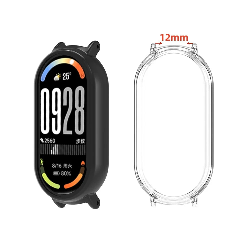 For Xiaomi Smart Band 10 Ceramic Watch Case Hollow PC Watch Protective Cover - Black - 5