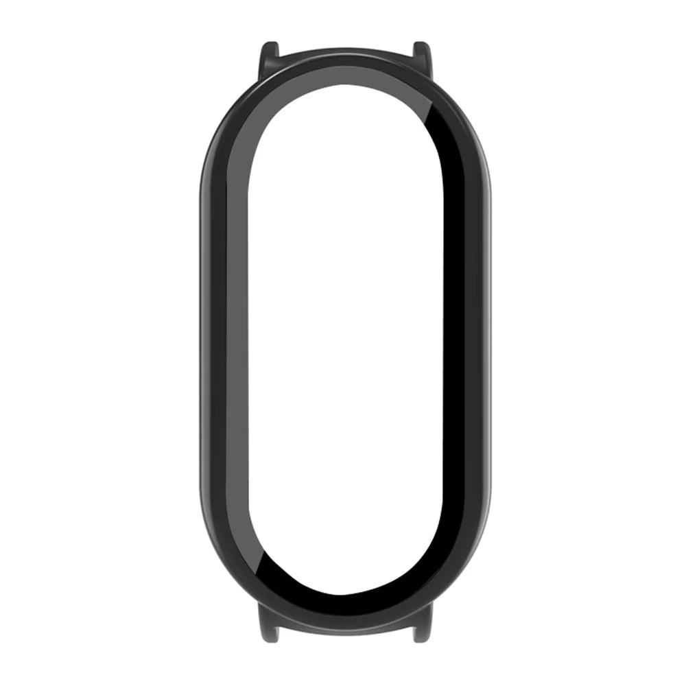 For Xiaomi Smart Band 10 NFC /  Band 10 Watch Case PC Cover with Tempered Glass Screen Film - Black - 3