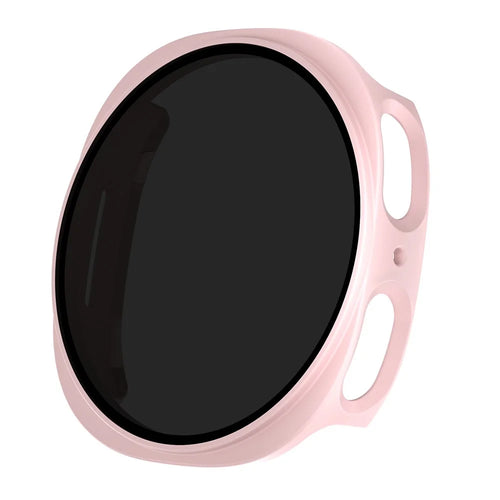 For Samsung Galaxy Watch8 40mm PC Watch Case with Anti-Spy Screen Protector - Pink - 1