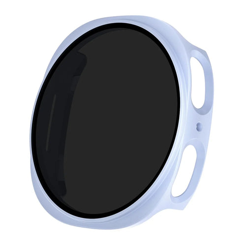For Samsung Galaxy Watch8 44mm PC Watch Case with Anti-Spy Screen Protector - Baby Blue - 1