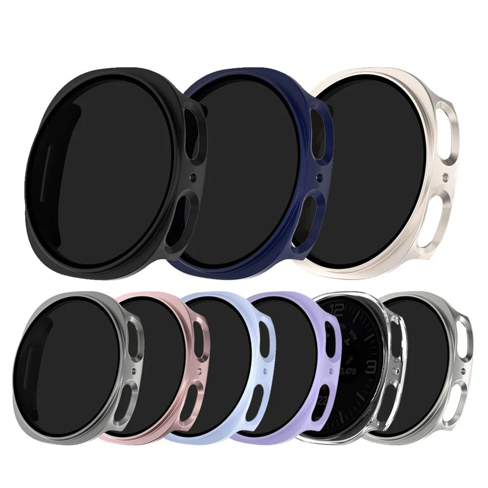 For Samsung Galaxy Watch8 44mm PC Watch Case with Anti-Spy Screen Protector - Baby Blue - 2