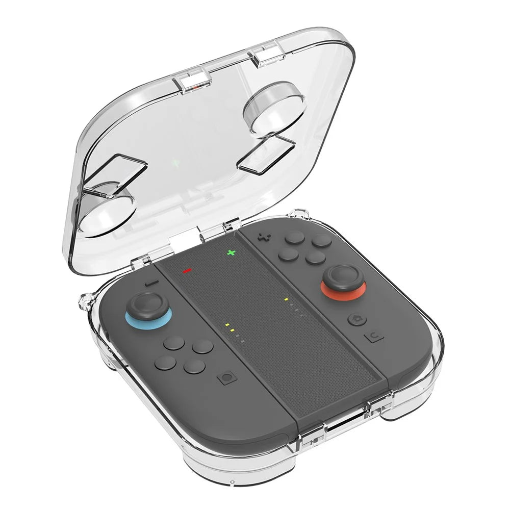 HS-SW2010CR For Nintendo Switch 2 Joy-Con Controller Charging Storage Case Clear Dustproof Hard Box - 1