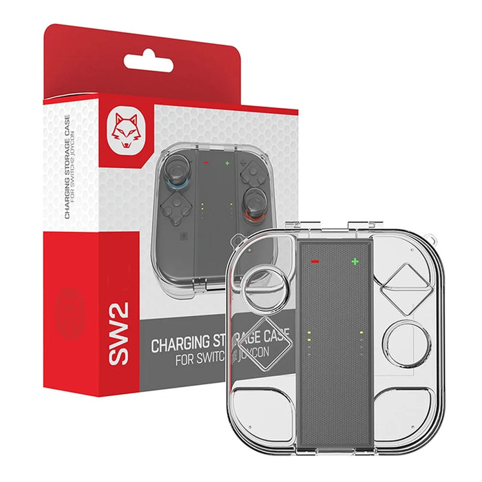 HS-SW2010CR For Nintendo Switch 2 Joy-Con Controller Charging Storage Case Clear Dustproof Hard Box - 7