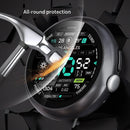 For Google Pixel Watch 4 41mm Hard PC Watch Protective Case with Tempered Glass Film - Black - 3