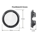 For Google Pixel Watch 4 41mm Hard PC Watch Protective Case with Tempered Glass Film - Black - 7