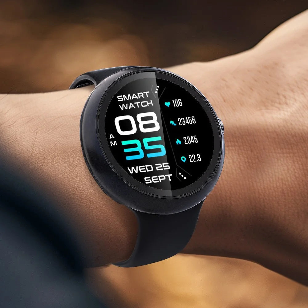 For Google Pixel Watch 4 45mm Hard PC Watch Protective Case with Tempered Glass Film - Black - 5