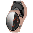 For Honor Watch 5 Ultra Watch Case PC Frame with Tempered Glass Screen Film - Pink - 3