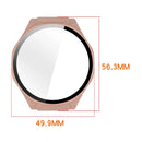 For Honor Watch 5 Ultra Watch Case PC Frame with Tempered Glass Screen Film - Pink - 7