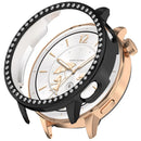 For OnePlus Watch 3 43mm Hollow PC Case Rhinestone Decor Smartwatch Protective Cover - Black - 1