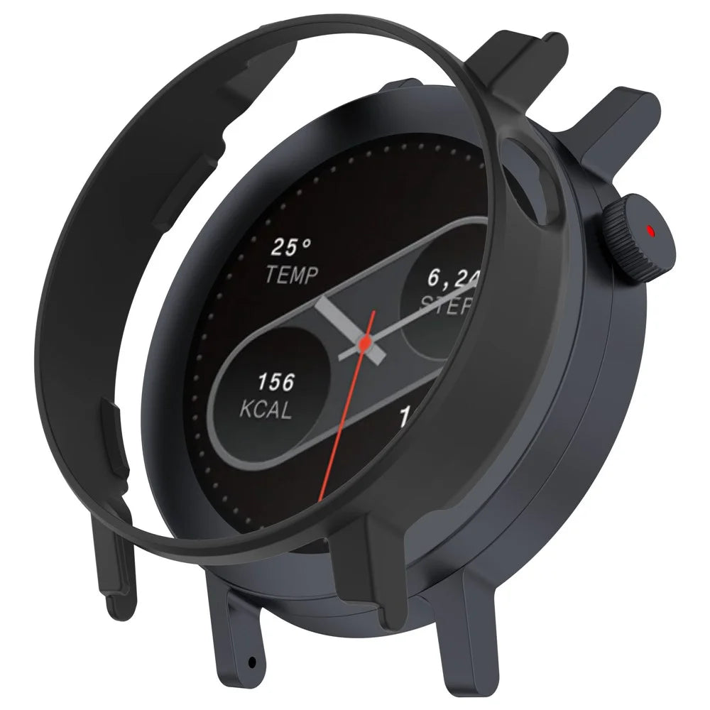 For Nothing CMF Watch 3 Pro Half Coverage Hollow-Out Protective Frame PC Watch Case - Black - 1
