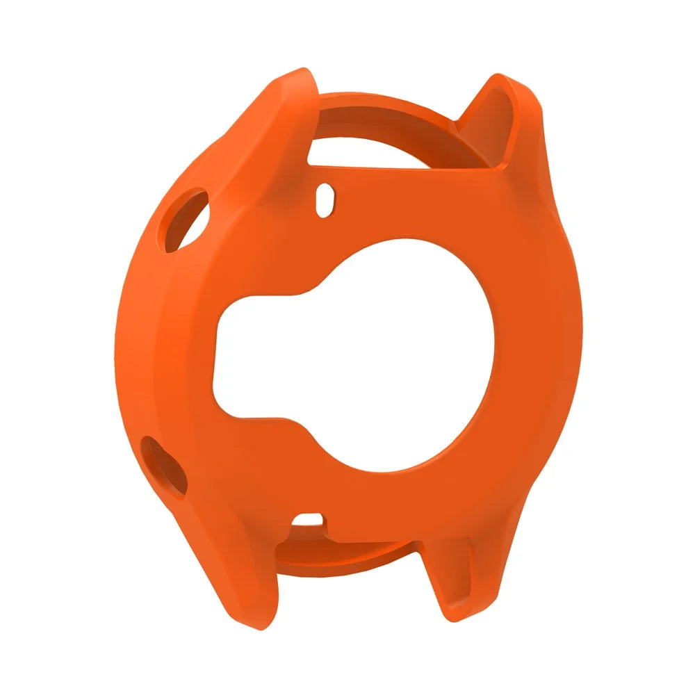 For Garmin Forerunner 970 Watch Case Soft Silicone Hollow Watch Frame Cover - Orange - 4