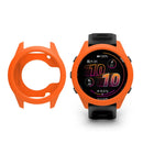 For Garmin Forerunner 570 42mm Watch Case Soft Silicone Hollow Watch Frame Cover - Orange - 4