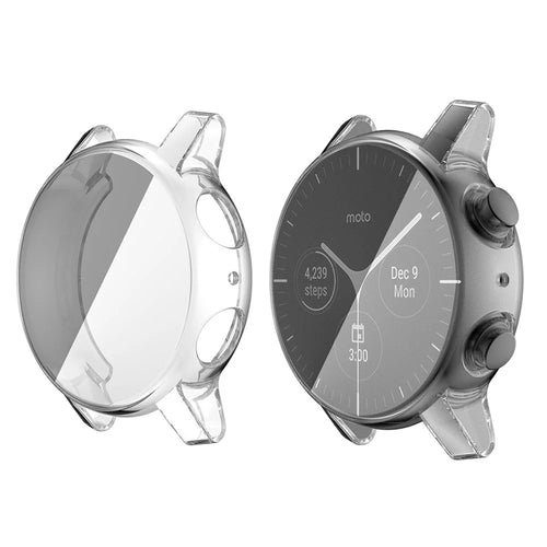 HAT PRINCE Transparent Clear Scratch Resistant TPU Watch Case Cover Shell for Motorola Moto 360 3rd Gen - 1