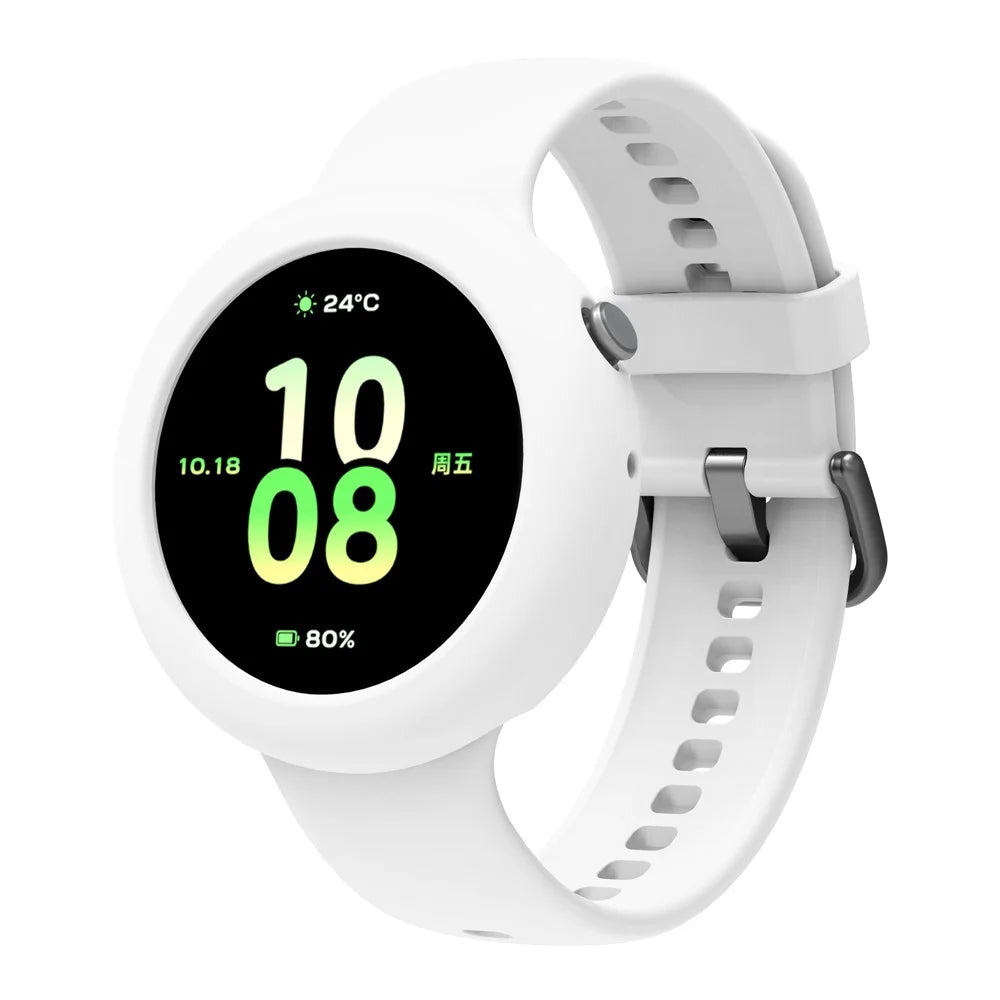 For Honor Watch Fit Vitality Edition Protective Case Shockproof Scratch Resistant Silicone Cover - White - 2