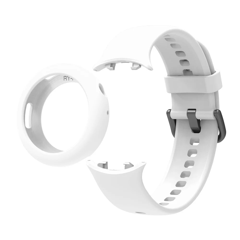For Honor Watch Fit Vitality Edition Protective Case Shockproof Scratch Resistant Silicone Cover - White - 6