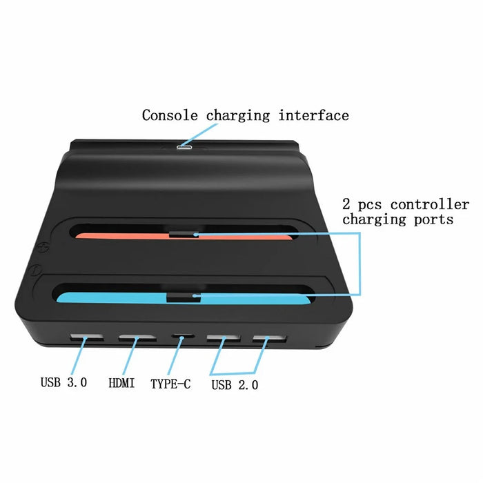 KJH KJH-NS2-027 Portable TV Dock Video Converter Stand for Nintendo Switch 2 / Switch OLED / Switch Charging Station - 5