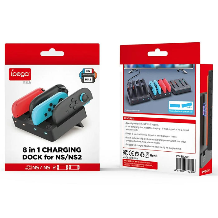 IPEGA PG-SW2081 Charging Dock for Nintendo Switch 2 / Switch OLED / Switch 4 in 1 Joypad Charger Station - 7