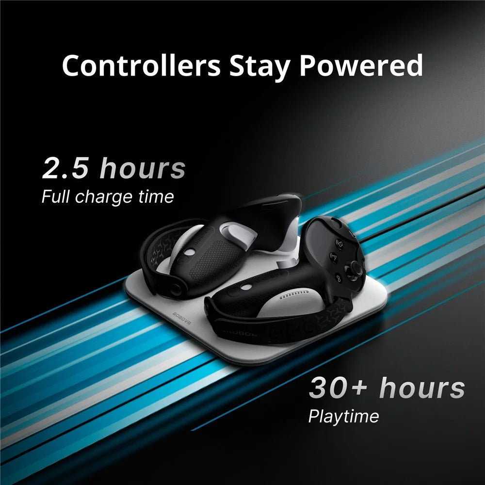 BOBOVR CD3 For Meta Quest 3 / Meta Quest 3S VR Grip Controller Charging Dock - 3