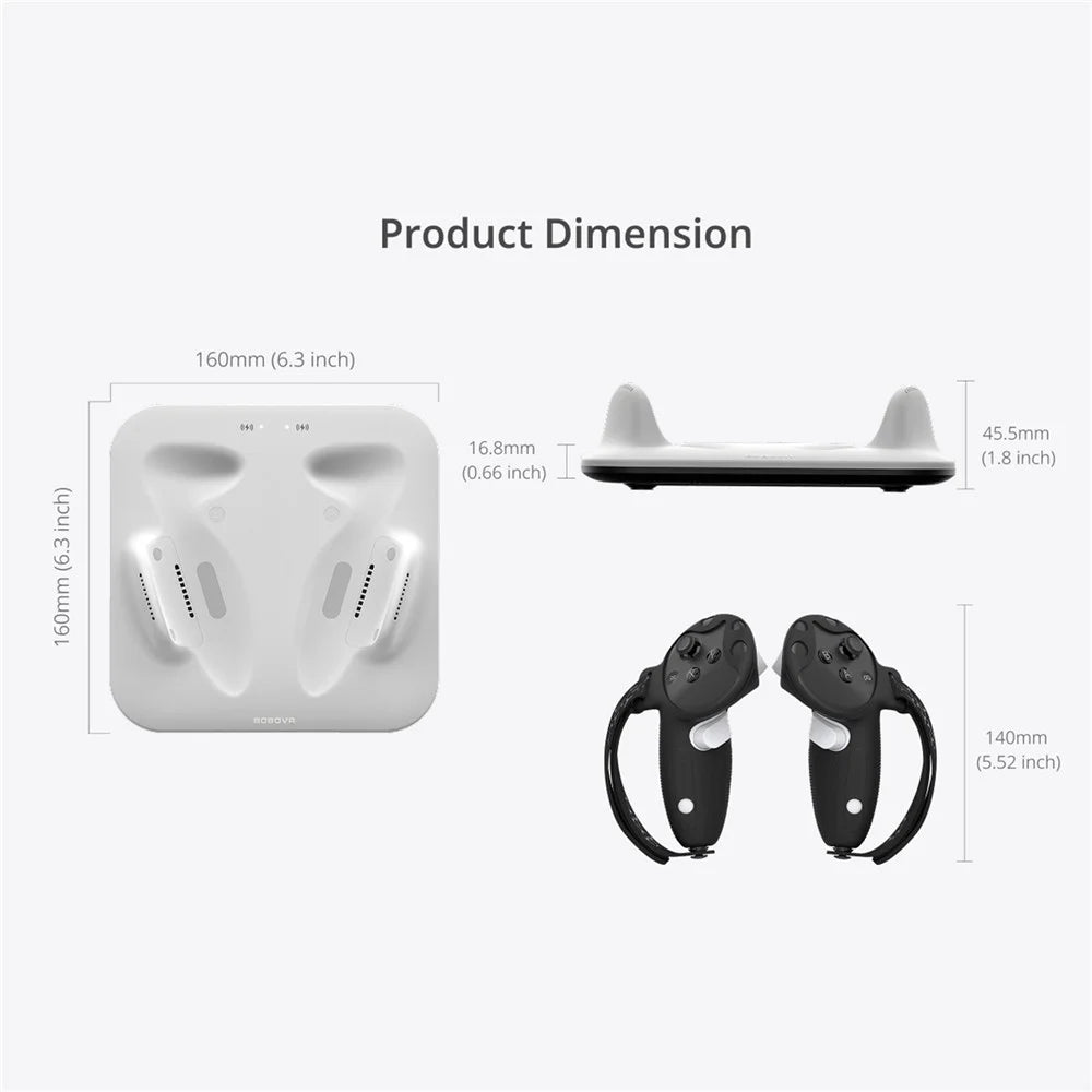 BOBOVR CD3 For Meta Quest 3 / Meta Quest 3S VR Grip Controller Charging Dock - 6