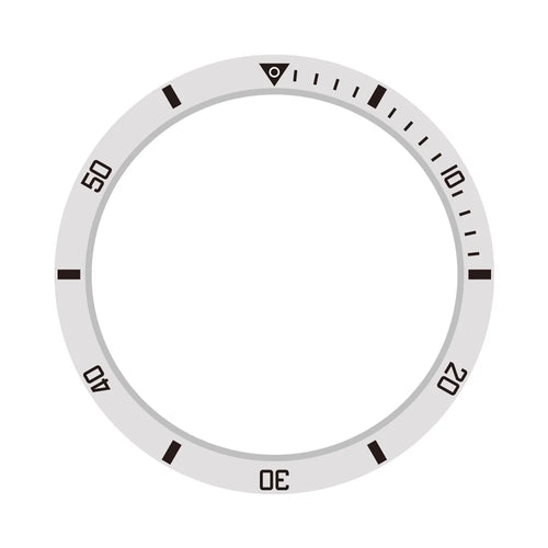 Style A For Garmin Fenix 8 MIP Solar 47mm Watch Bezel Aluminum Alloy Protective Ring - Silver  /  Black Markings - 1